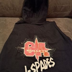 Cheer Athletic NEW Zipper Drawstring Fleece Hoodie CA Bullets J-Spades Adult MD